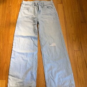 Girls Old Navy wide Leg Ripped Jeans
